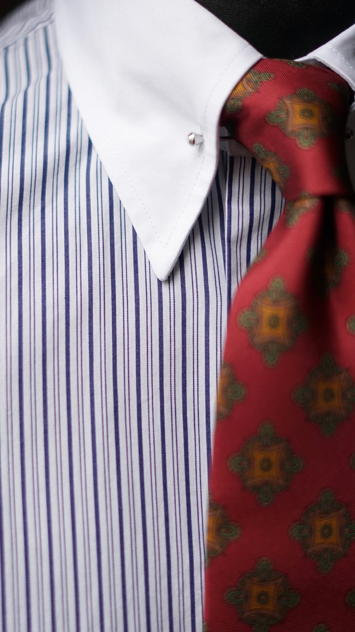 Tezenia Pin Point Collar Cotton Dress Shirt MTM