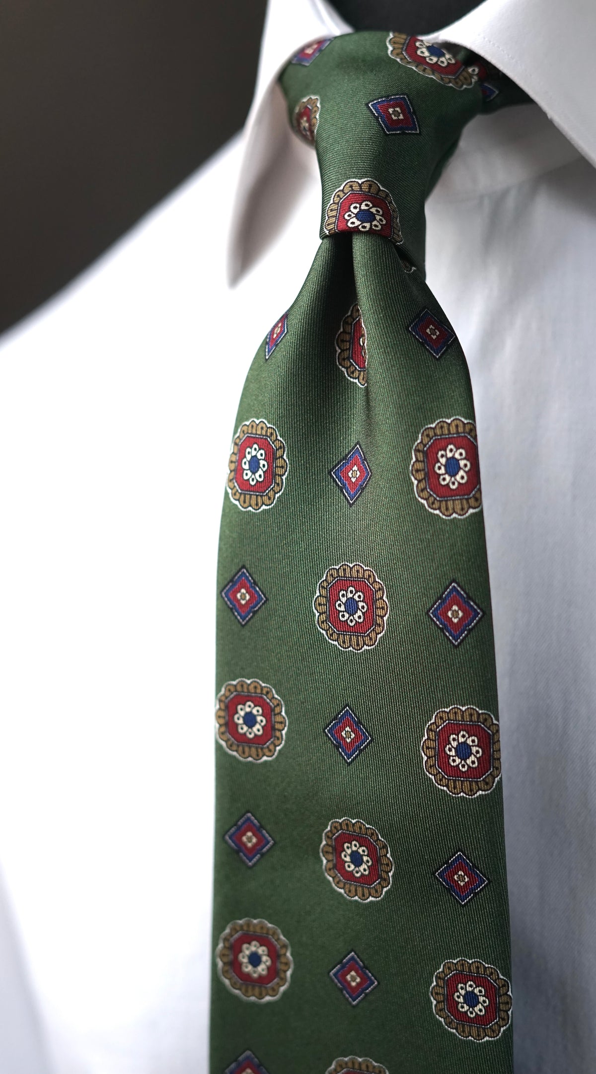 Irma Green Silk Necktie (150cm)