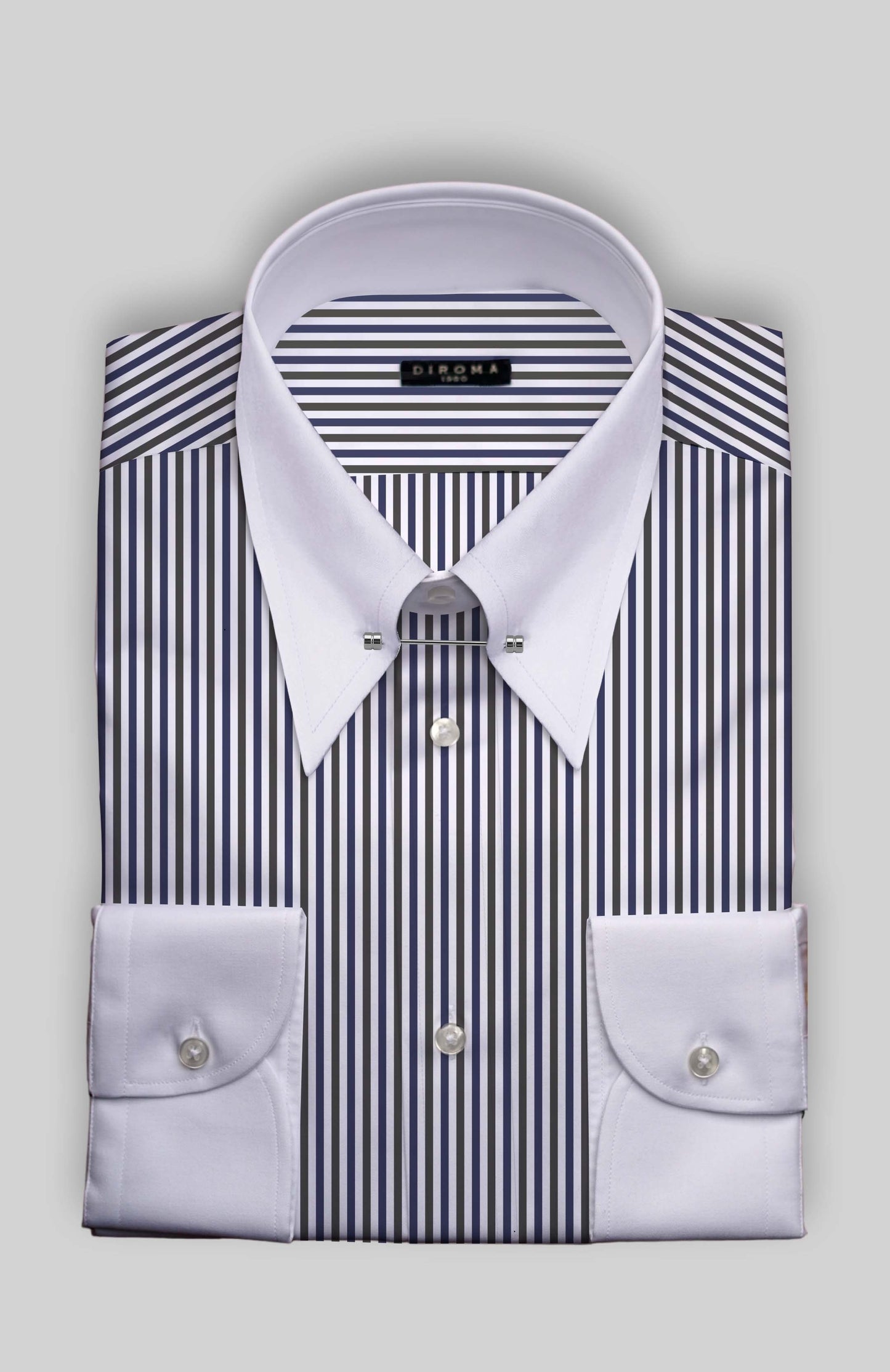 Tiglia Pin Point Collar Cotton Dress Shirt MTM