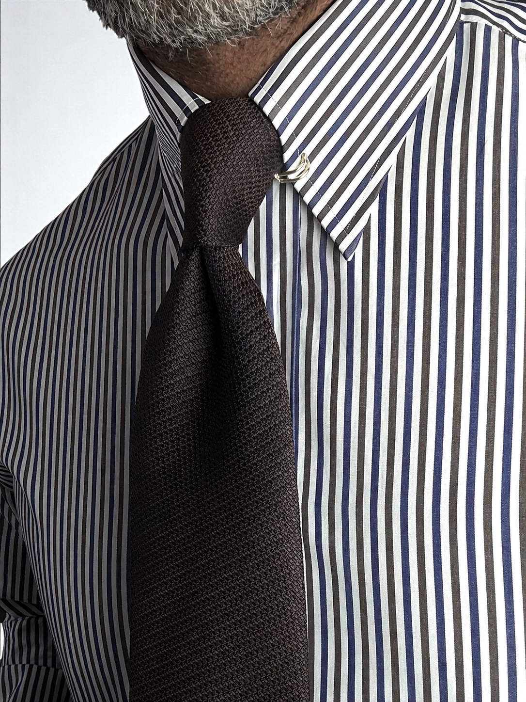 Tiglia Pin Point Collar Cotton Dress Shirt MTO