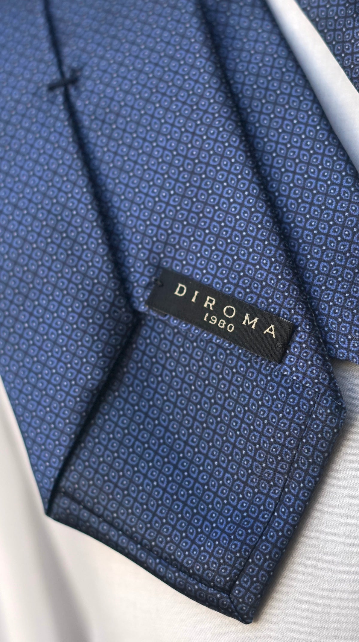 Polvere Navy Satin Silk Necktie