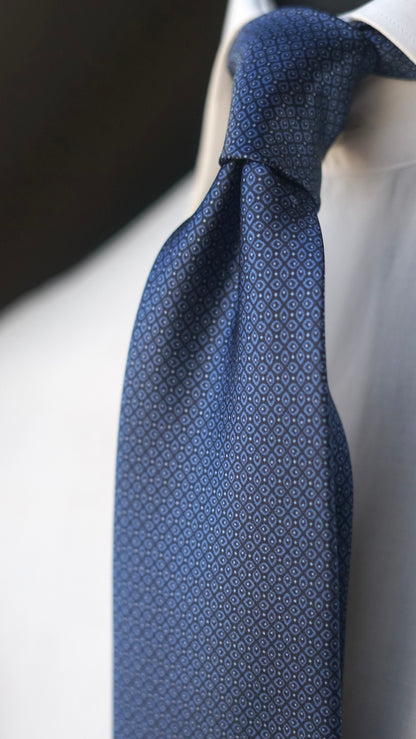 Polvere Navy Satin Silk Necktie
