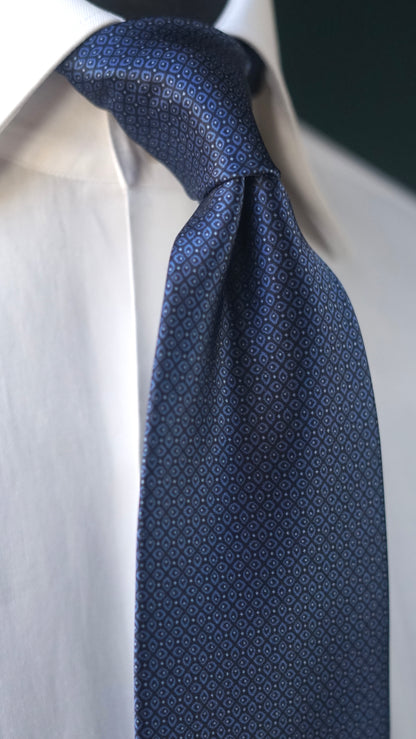 Polvere Navy Satin Silk Necktie