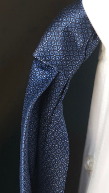 Polvere Navy Satin Silk Necktie