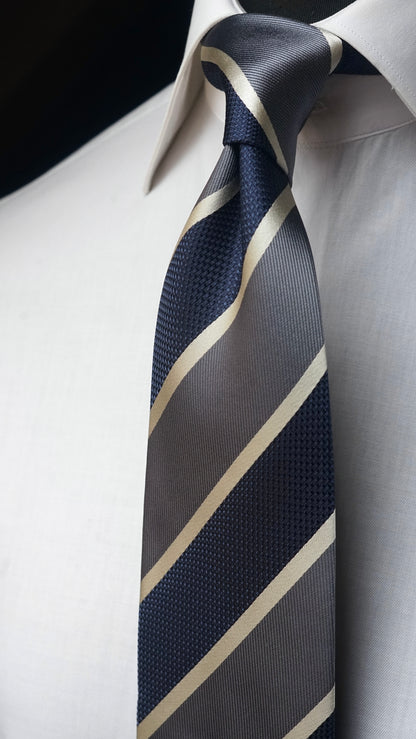 Aronica Grey Silk Necktie