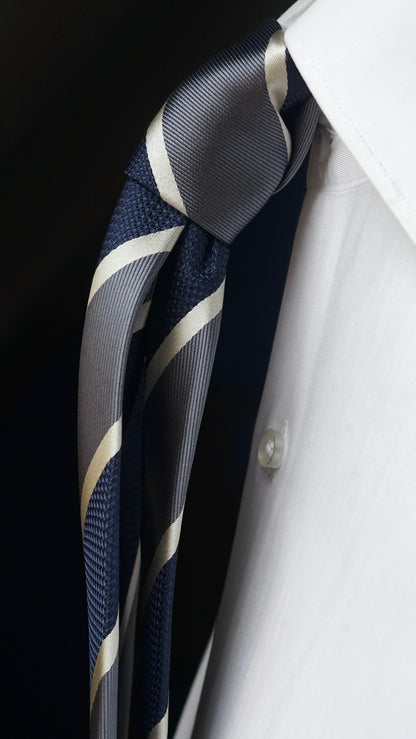 Aronica Grey Silk Necktie