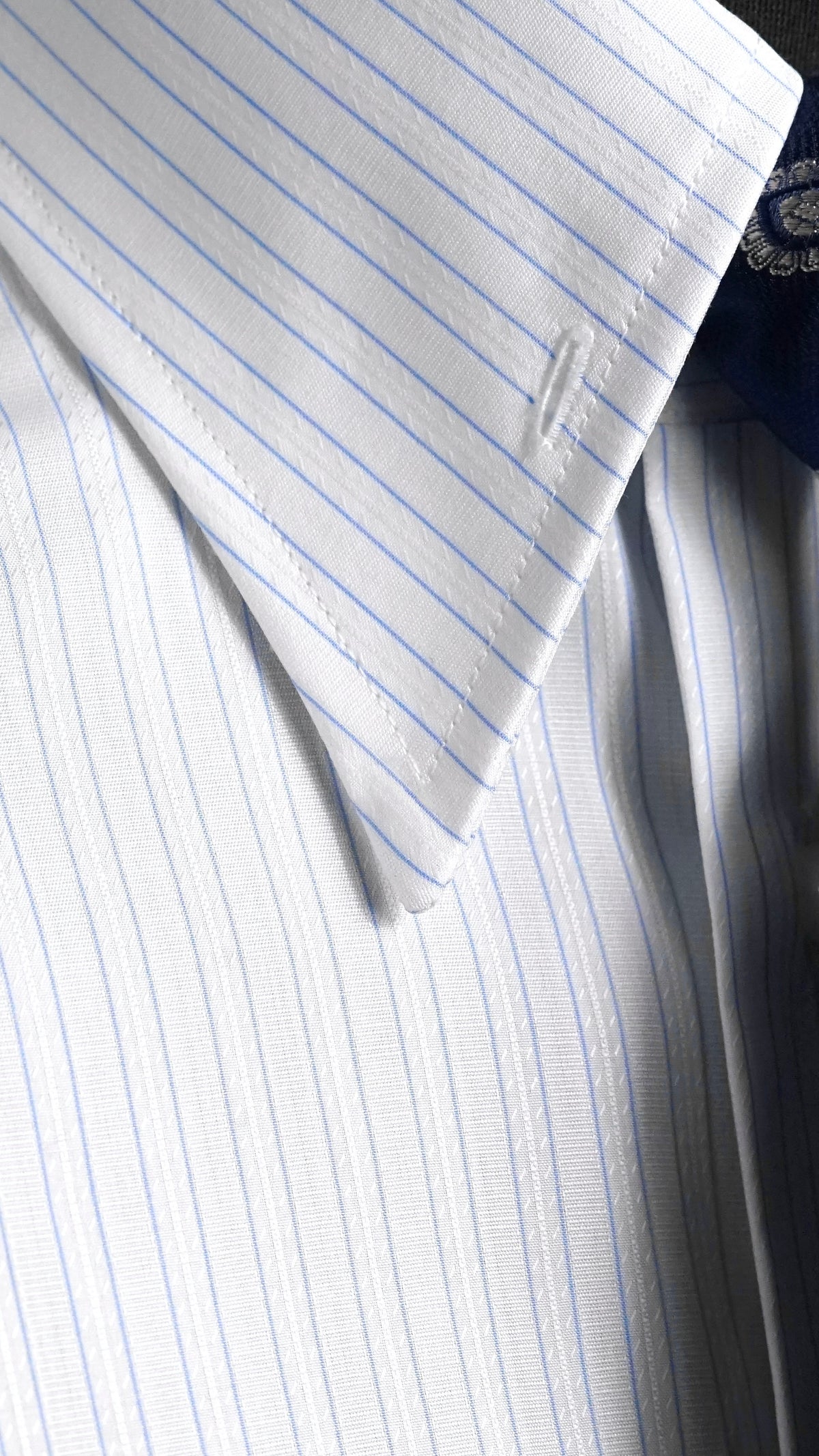 Pombia Pin Point Collar Cotton Dress Shirt MTO