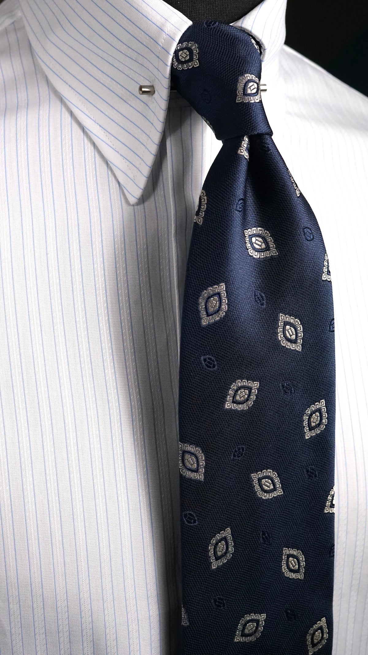 Pombia Pin Point Collar Cotton Dress Shirt MTO