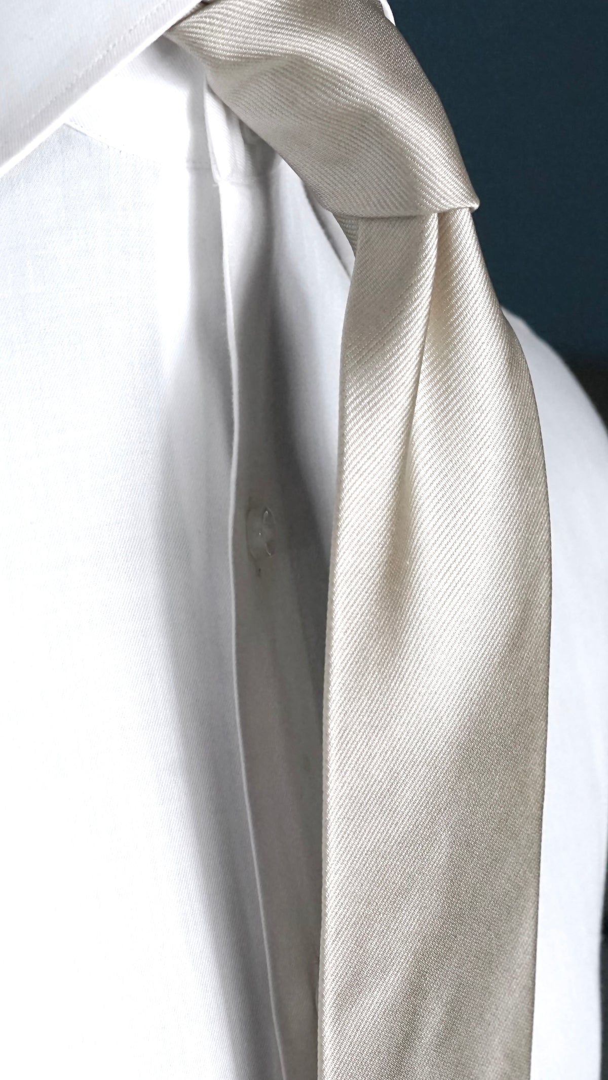 Bespoke Buttercream Solida Silk Necktie
