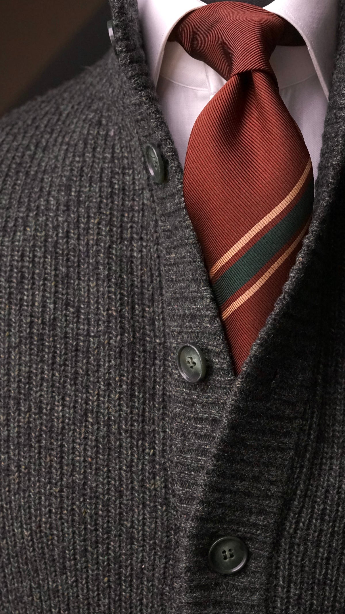 Impero Forest Green Button Jacket