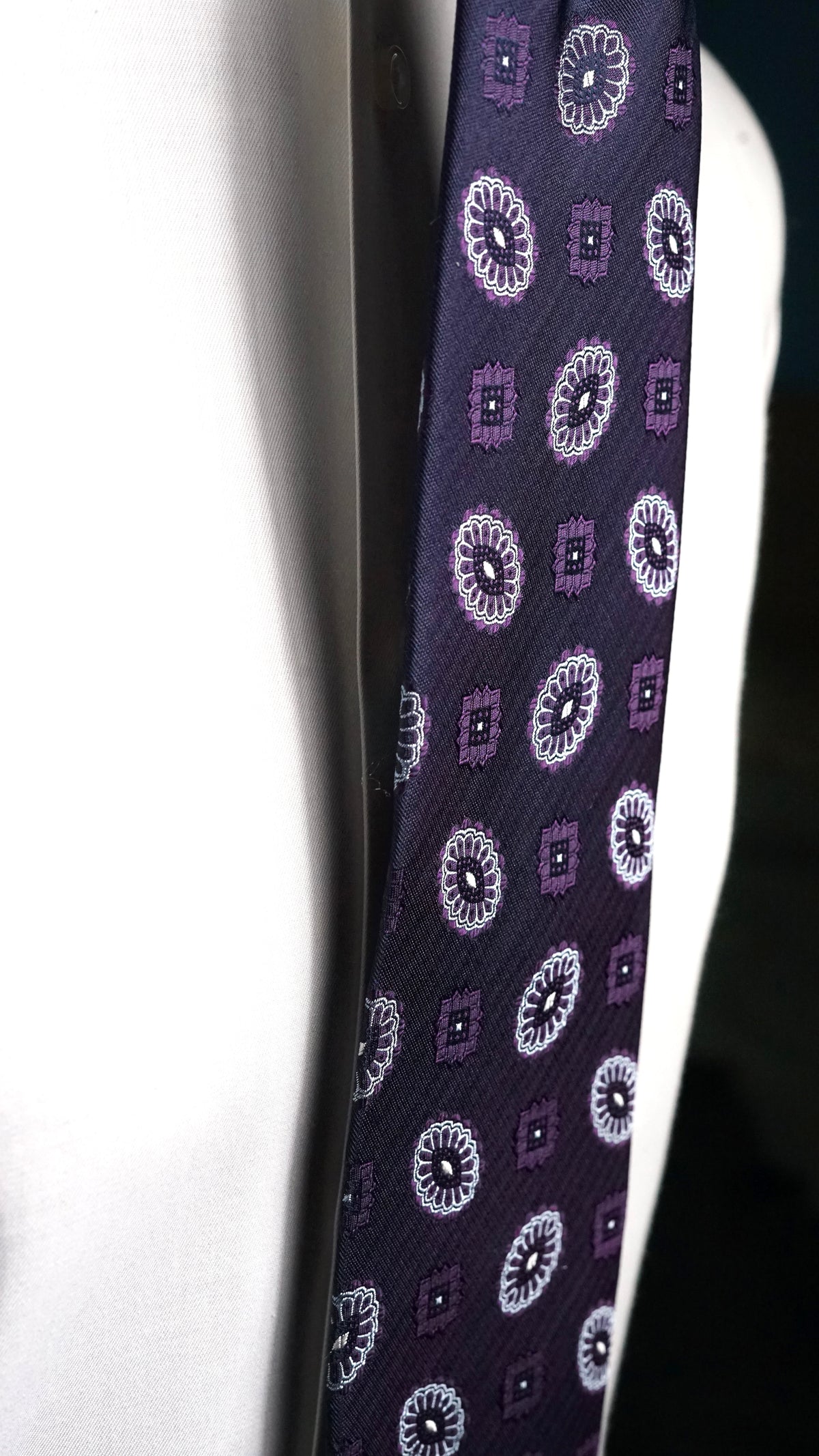 Medaglia Purple Silk Necktie