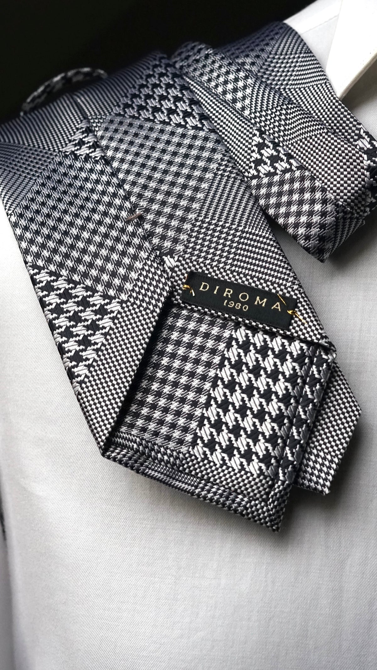 Bespoke Glen Patchwork Silk Necktie