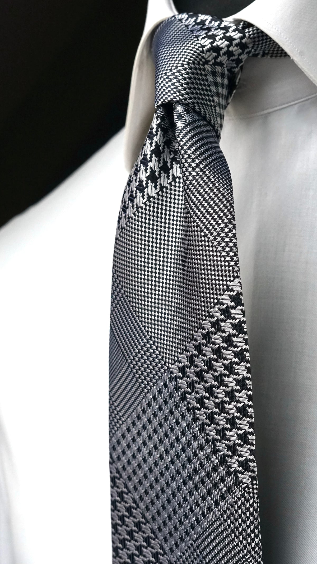 Bespoke Glen Patchwork Silk Necktie