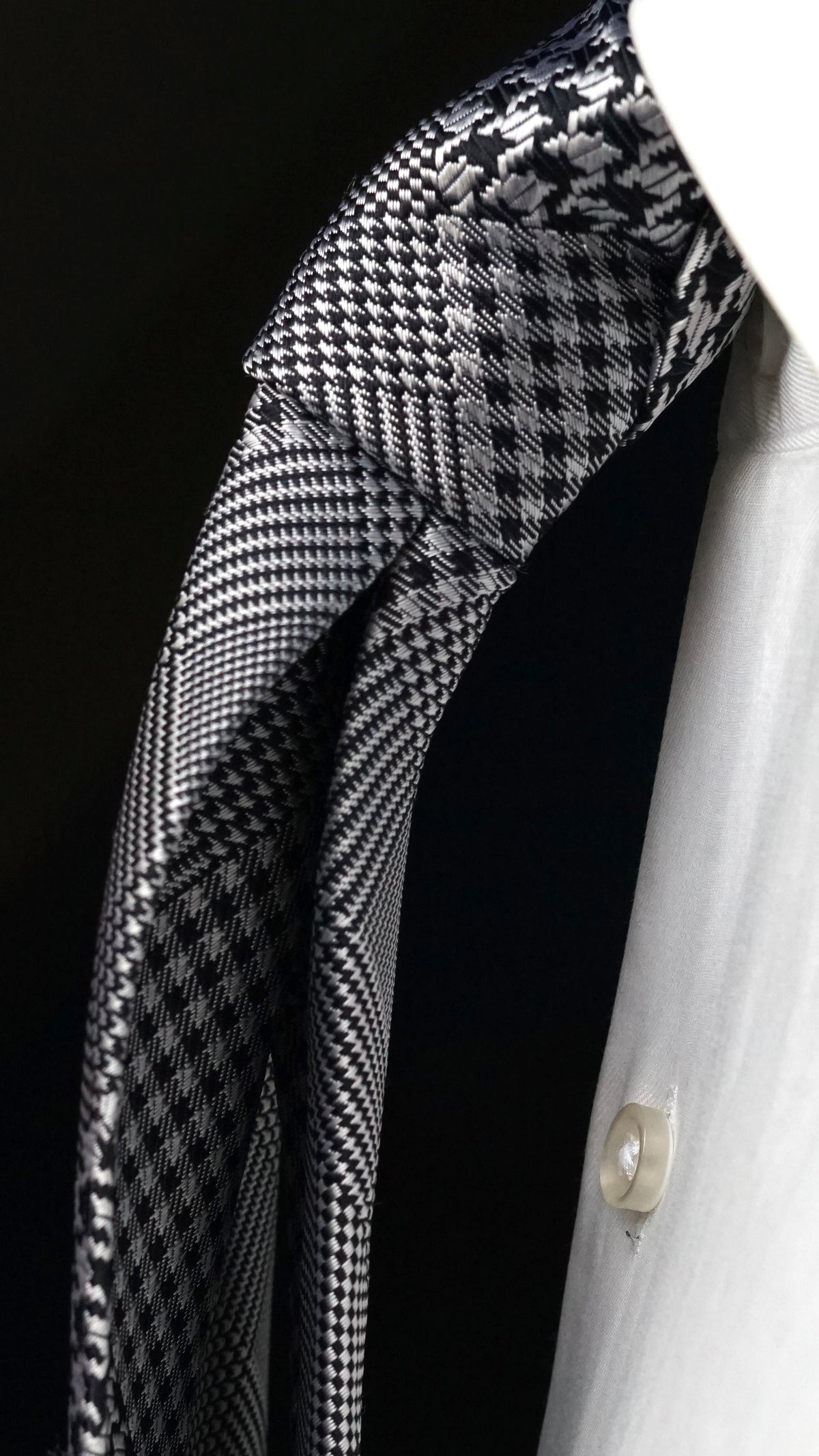 Bespoke Glen Patchwork Silk Necktie