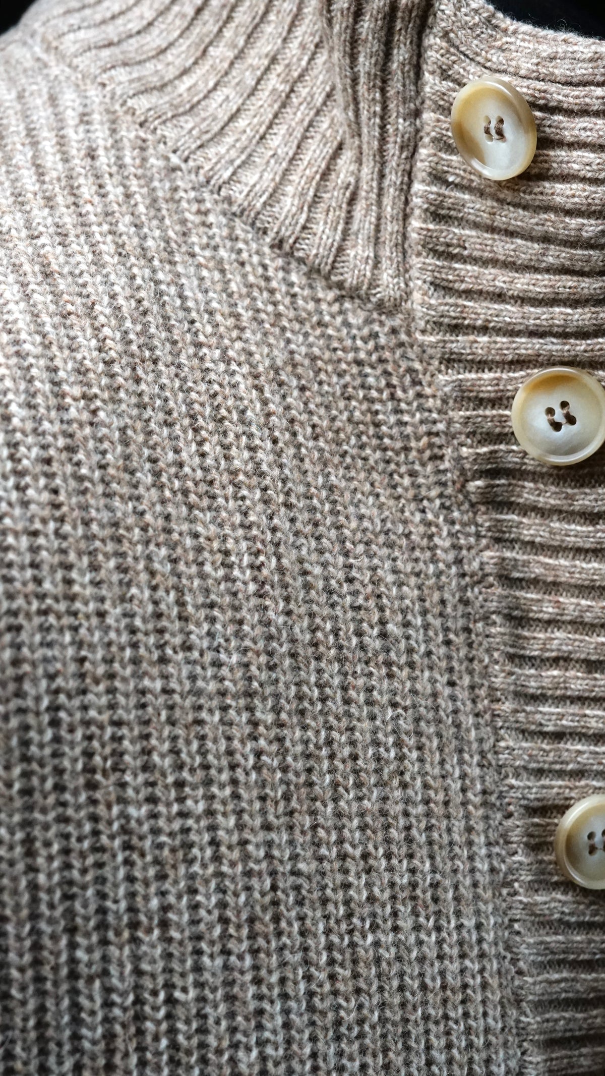 Impero Beige Button Jacket