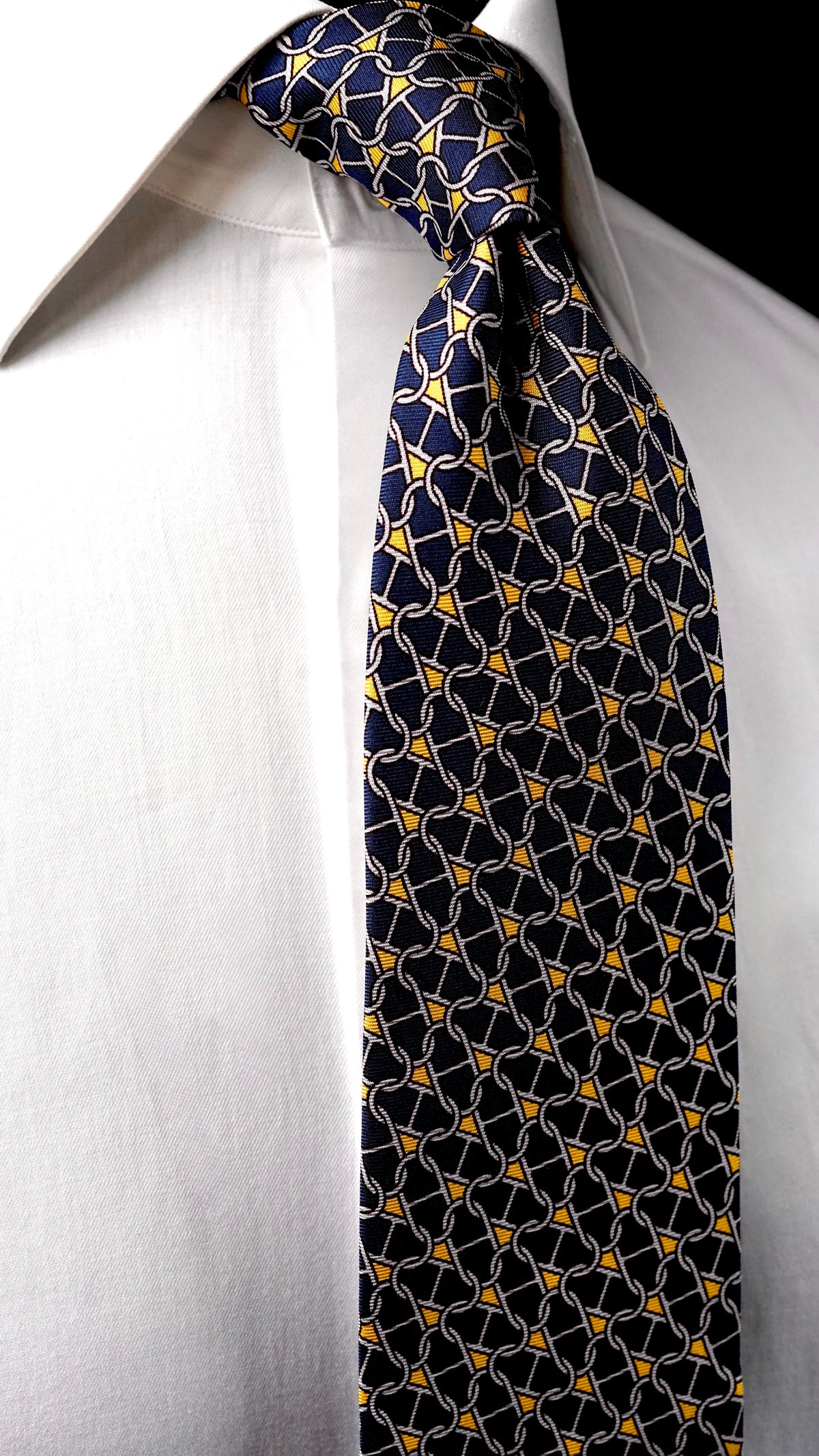 Tecla Navy Silk Necktie
