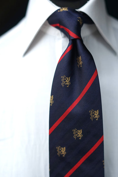 Diroma Crest Navy Silk Necktie