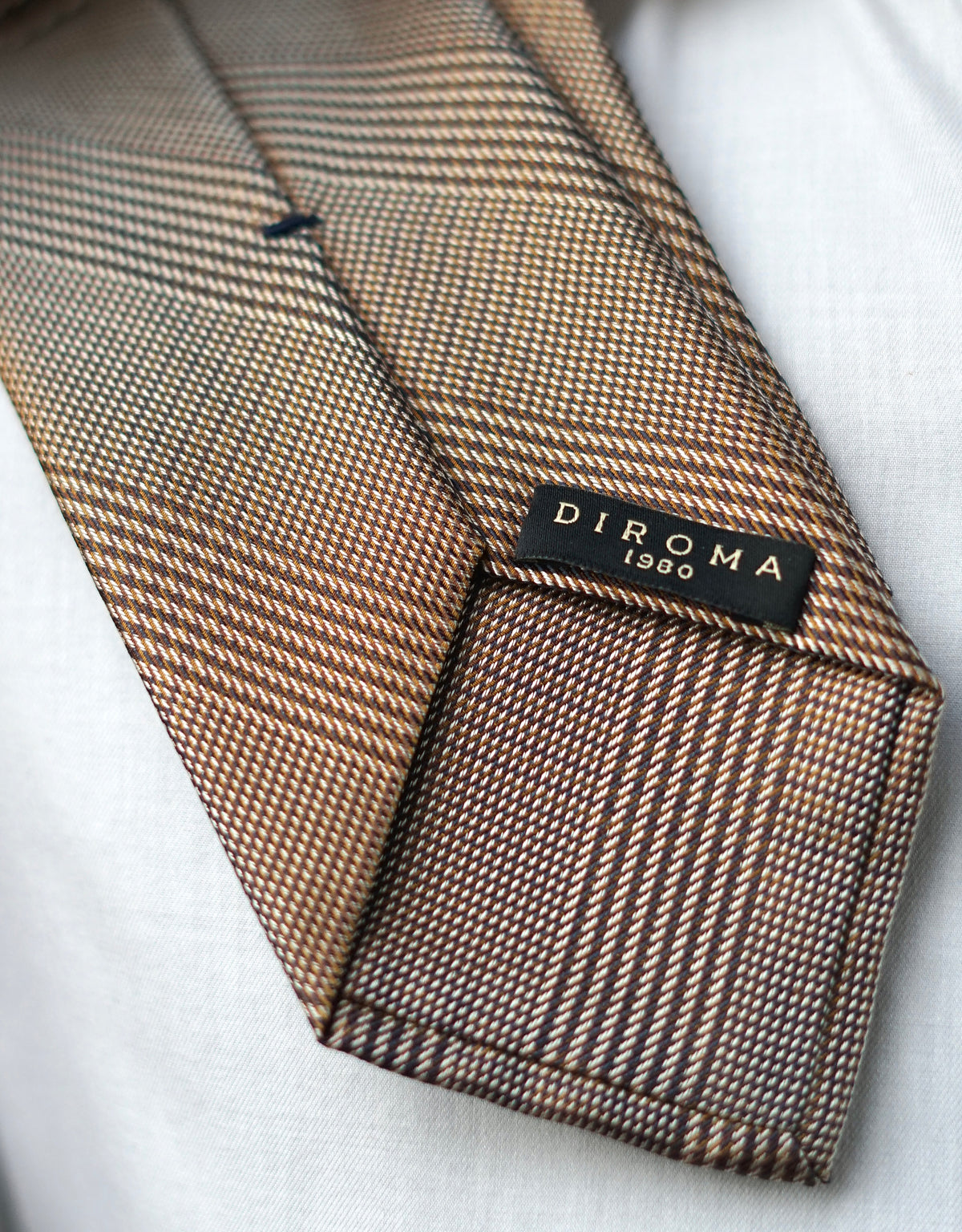 Glen Coffee Silk Necktie