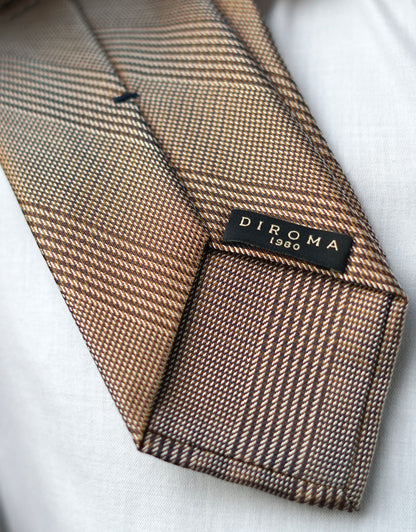 Glen Coffee Silk Necktie
