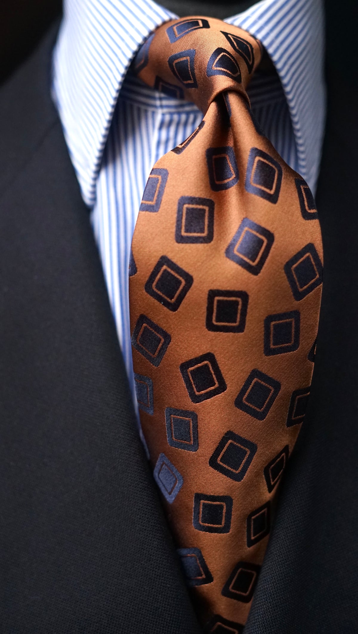 Tiziana Bronzo Silk Necktie