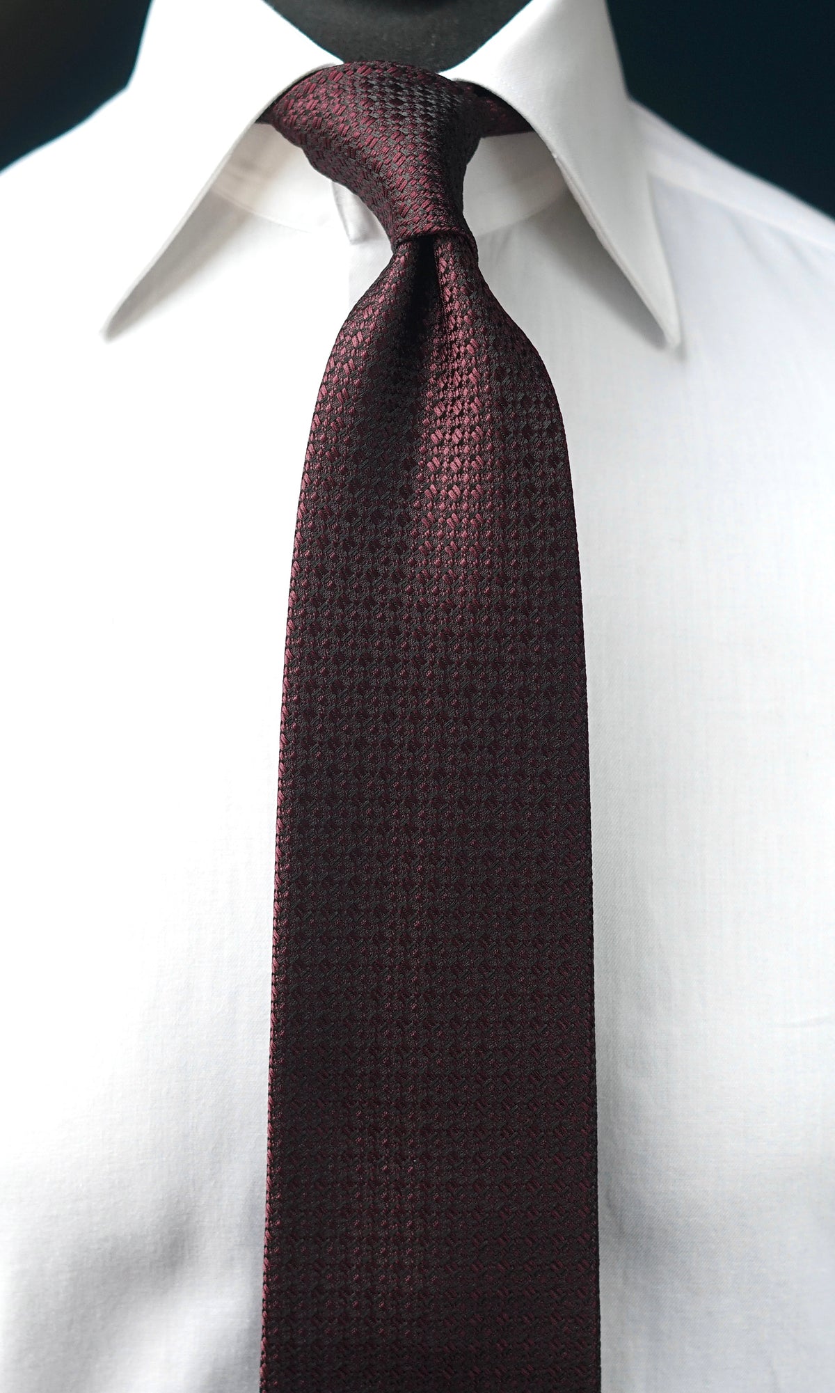 Burgundy Silk Necktie
