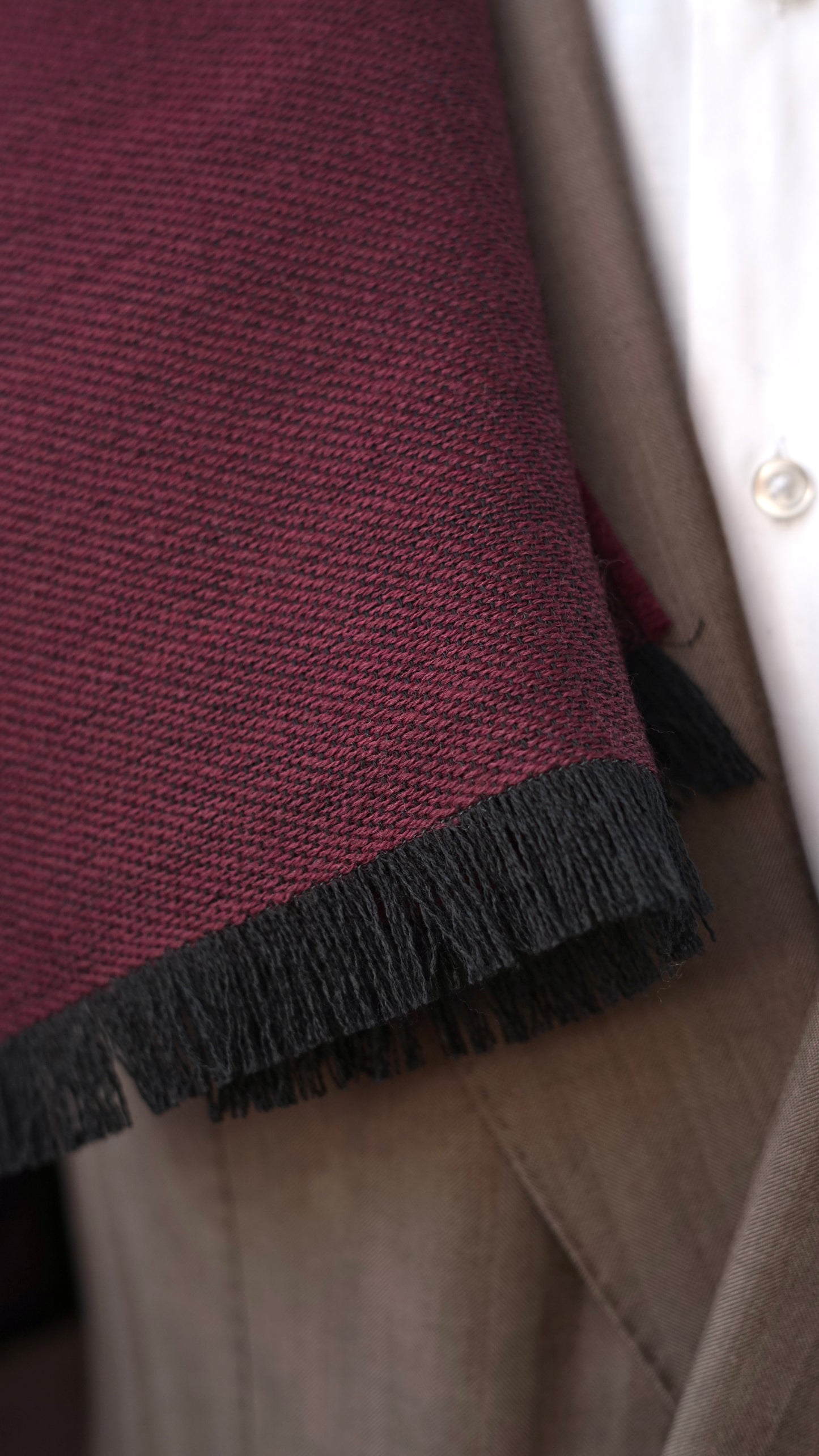 Burgundy Wool Scarf