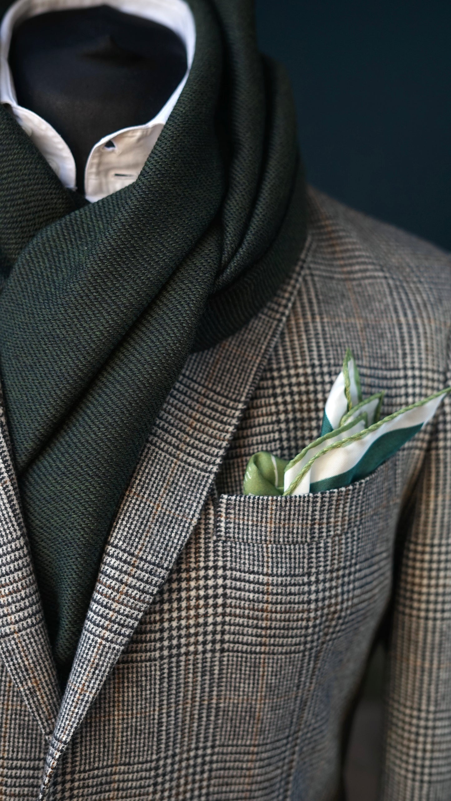 Green Wool Scarf