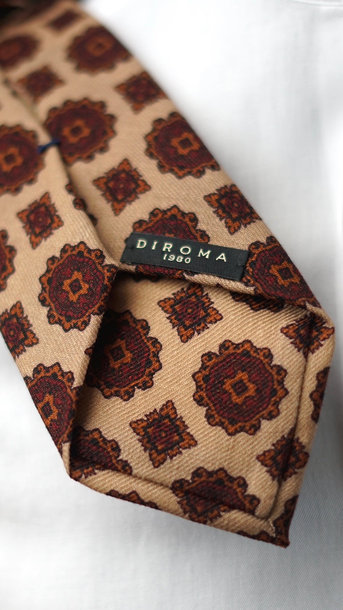 Tirrenia Light Brown Wool Necktie