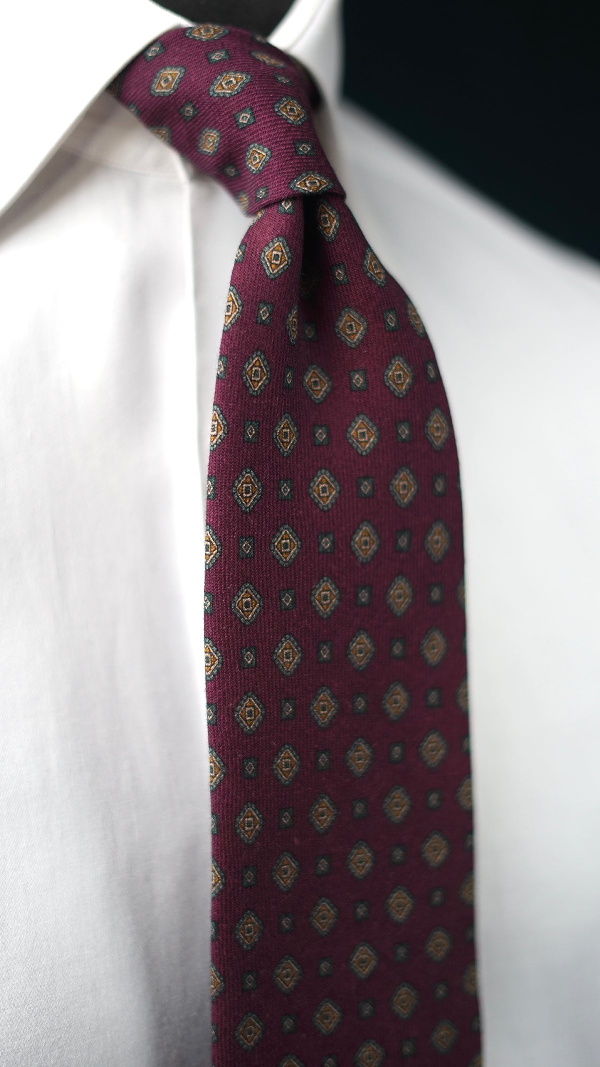 Tessa Aubergine Wool Necktie