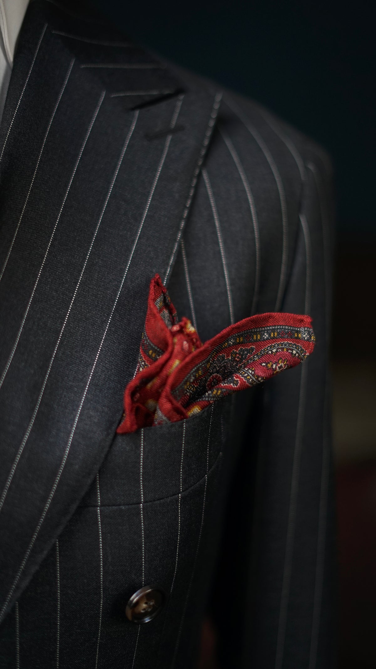 Ragone Wool One Side Edged Pocket Square