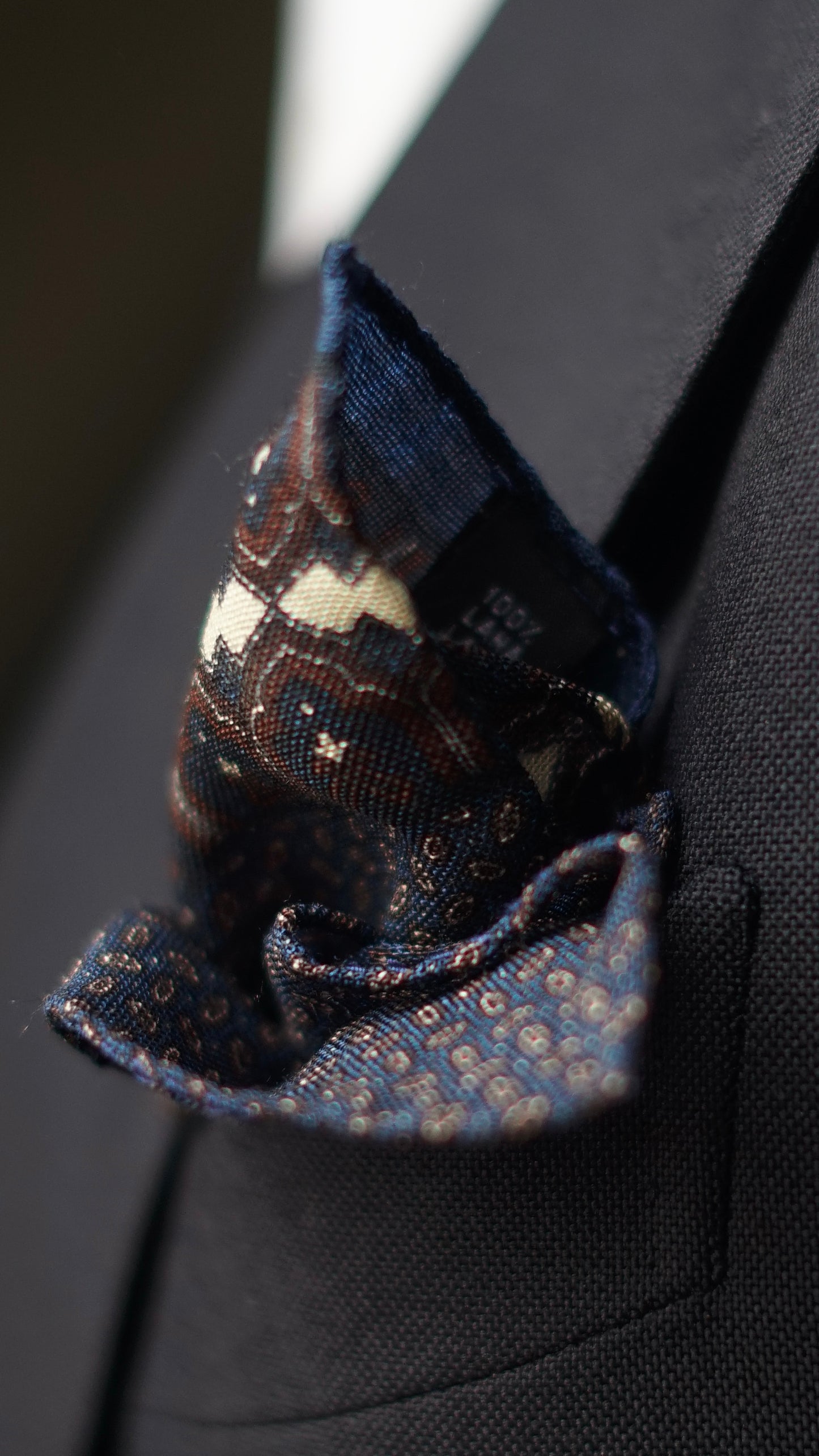 Ezra Wool One Side Edged Pocket Square