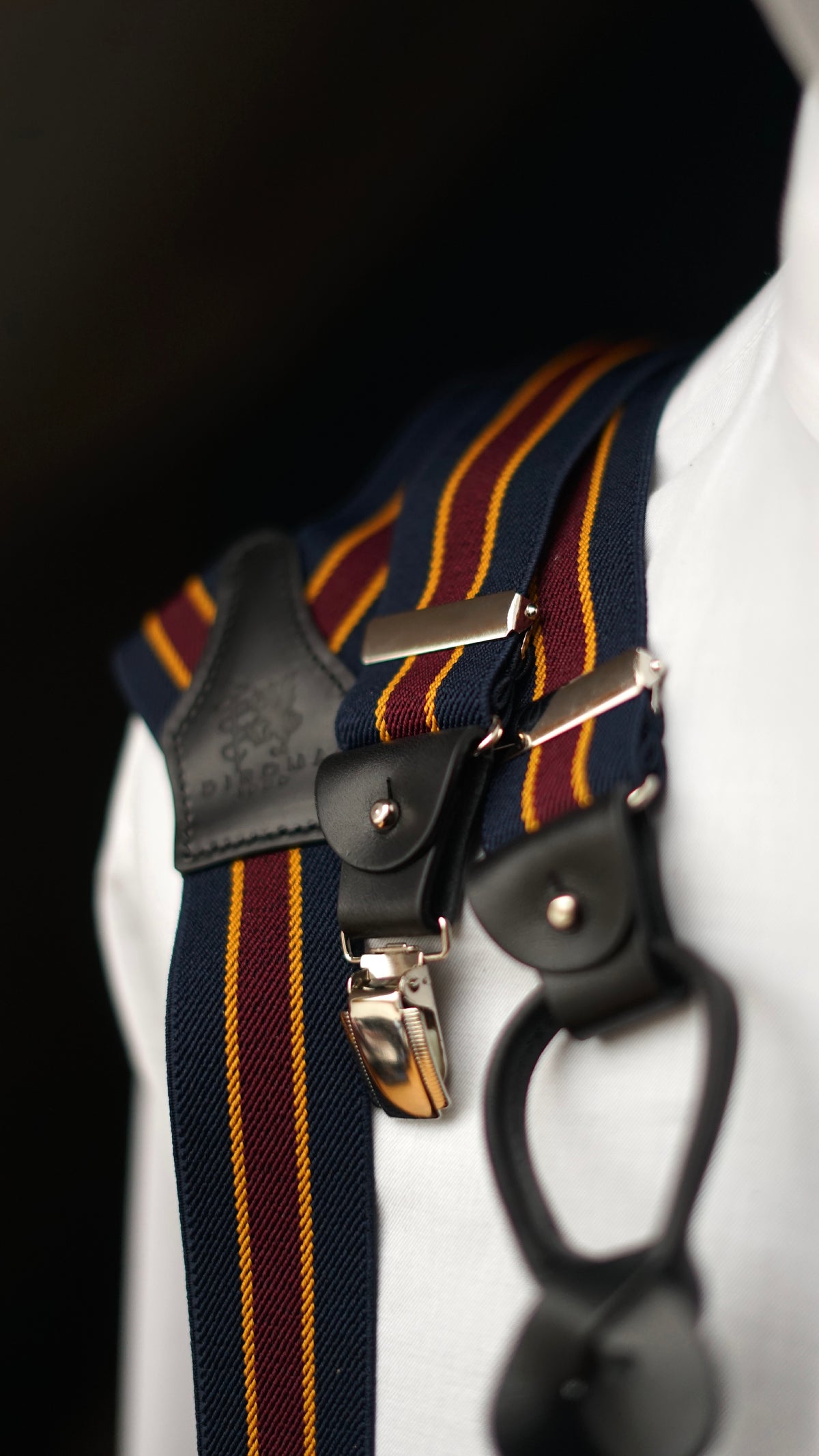 Diomede Navy Clip/Buttons Braces