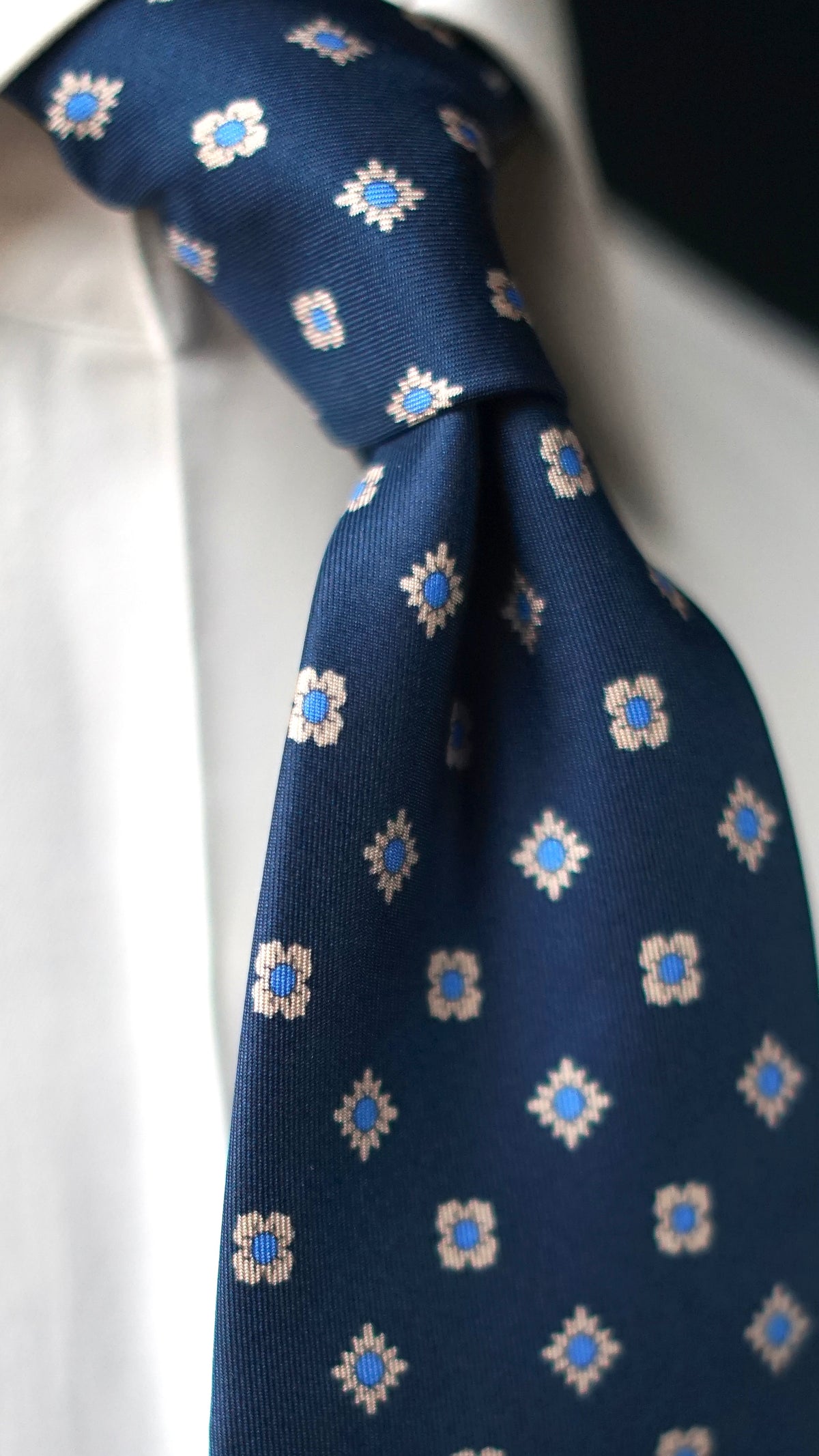 Reinalda Blue Silk Necktie
