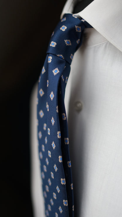 Reinalda Blue Silk Necktie