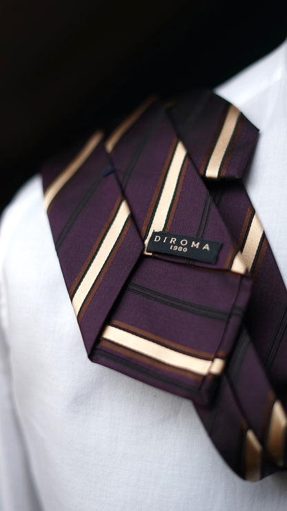 Romoalda Purple Silk Necktie