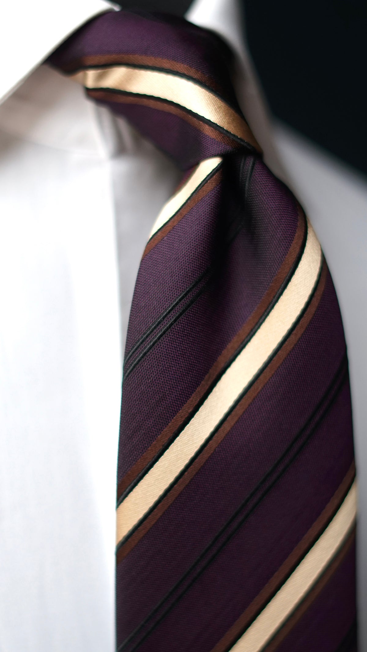 Romoalda Purple Silk Necktie