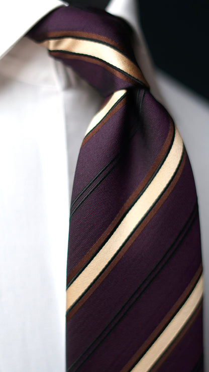 Romoalda Purple Silk Necktie