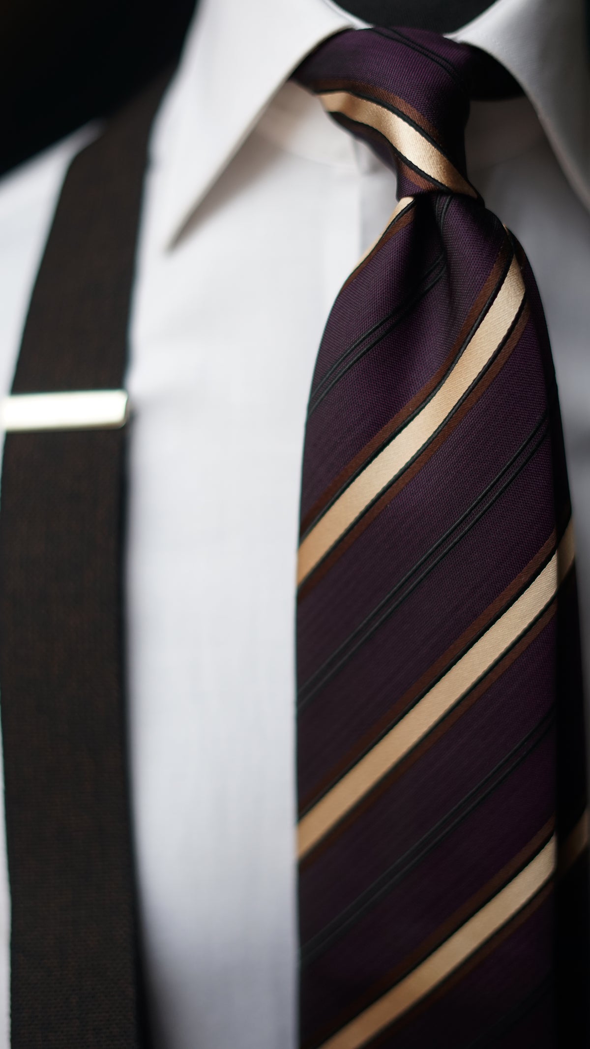 Romoalda Purple Silk Necktie
