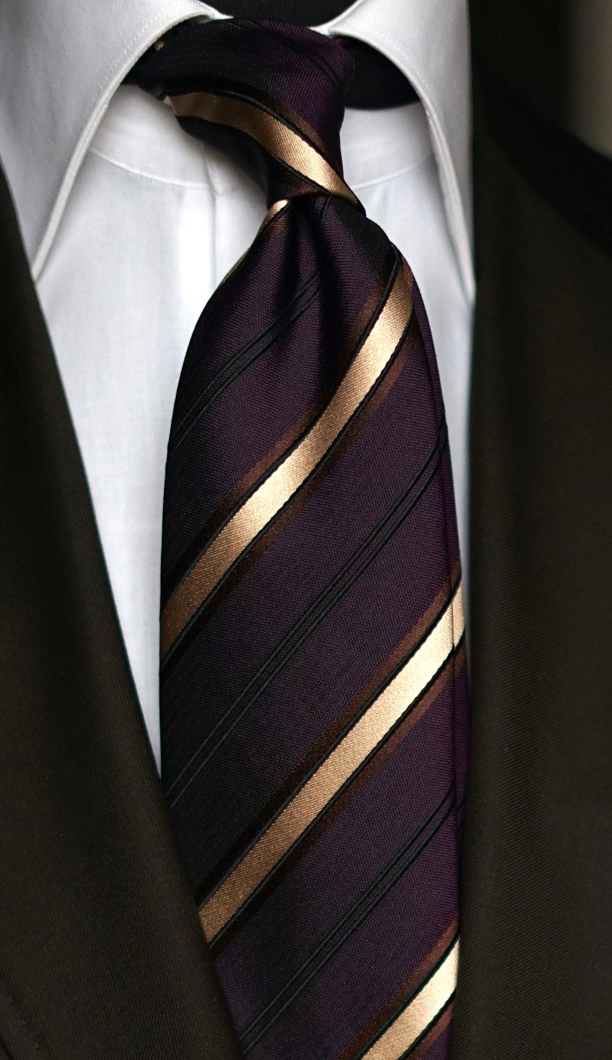 Romoalda Purple Silk Necktie