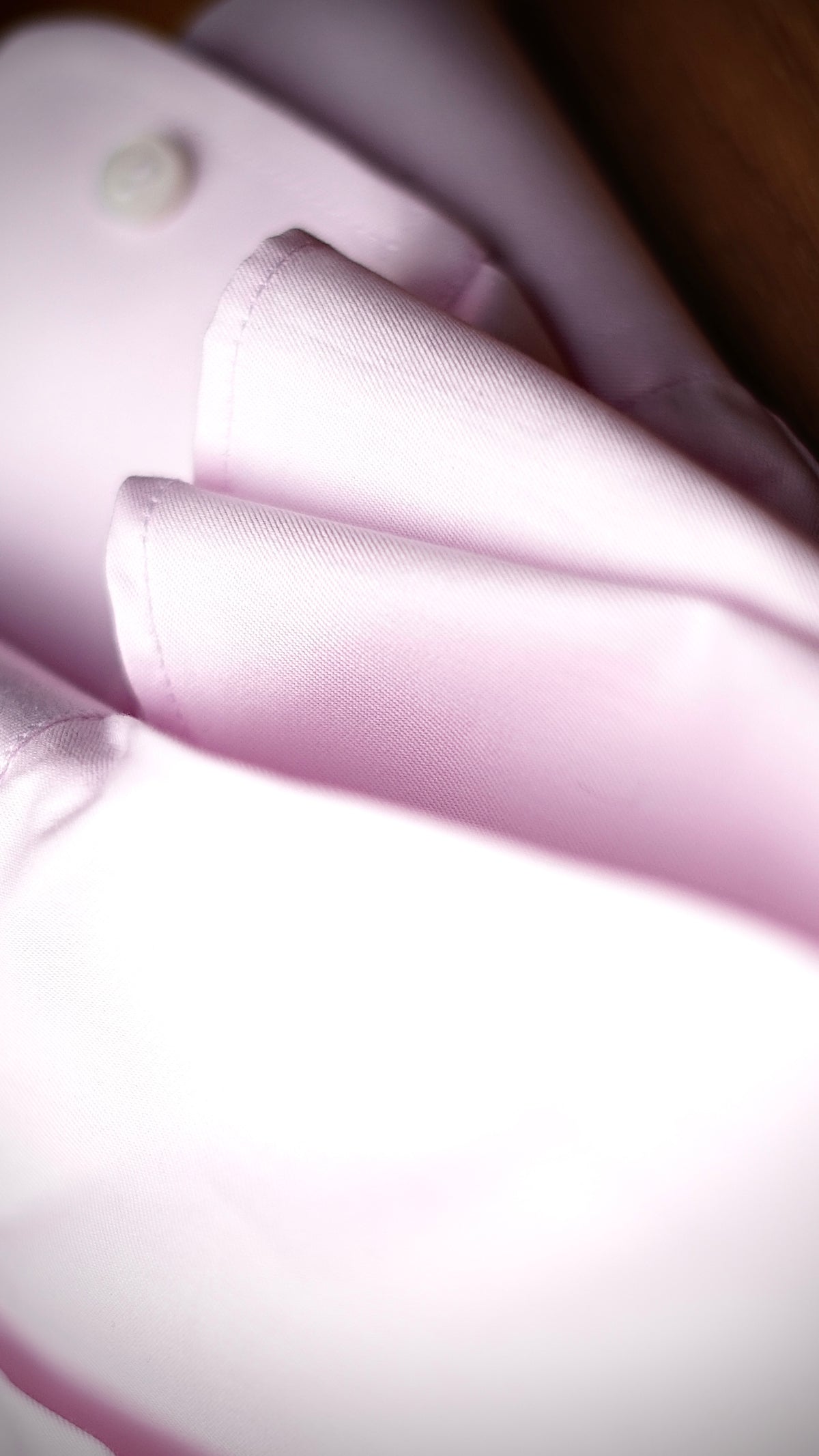 Pale Pink Classic Collar Twill Double Twisted Twill Dress Shirt MTO