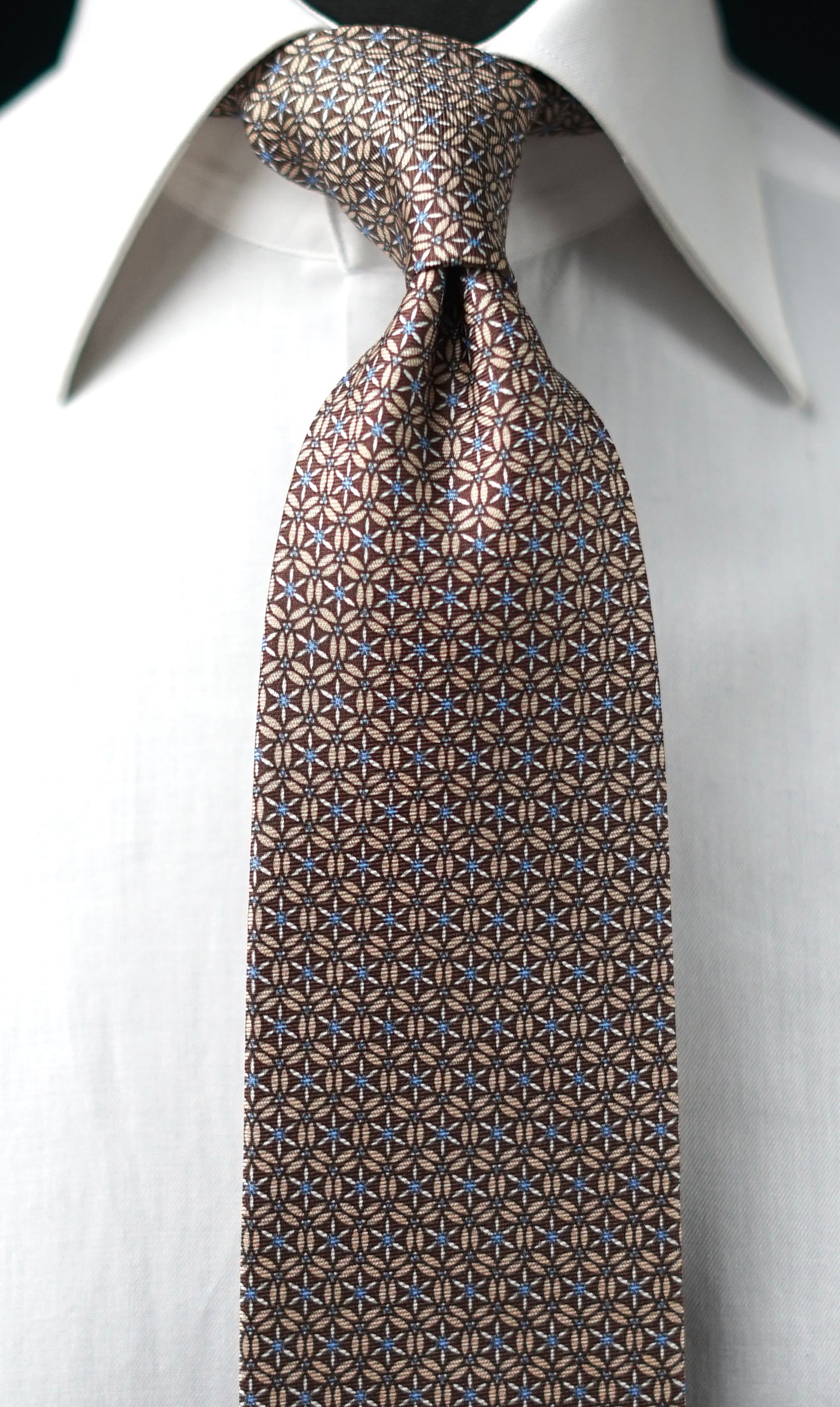 Genova Brown Silk Necktie