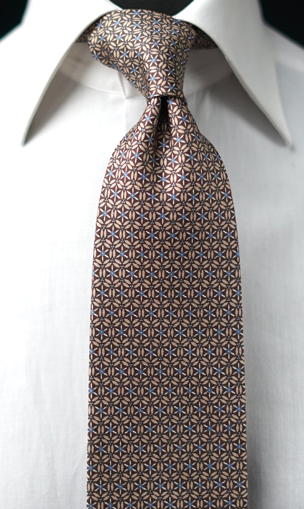 Genova Brown Silk Necktie