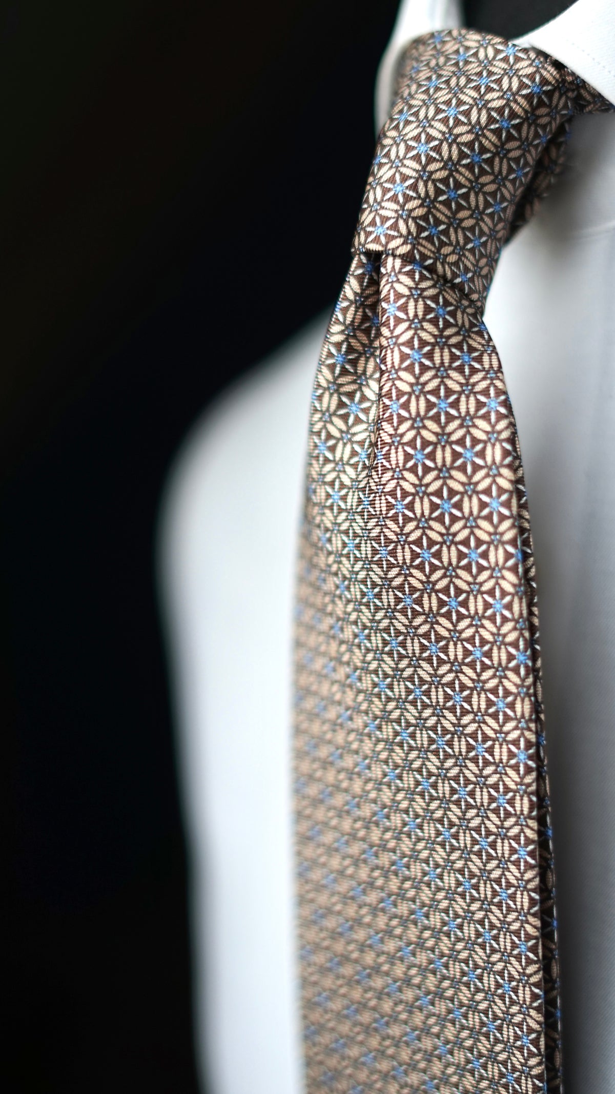 Genova Brown Silk Necktie