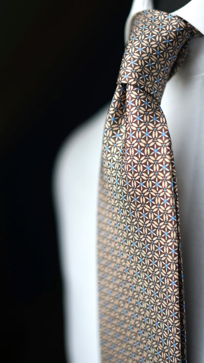 Genova Brown Silk Necktie