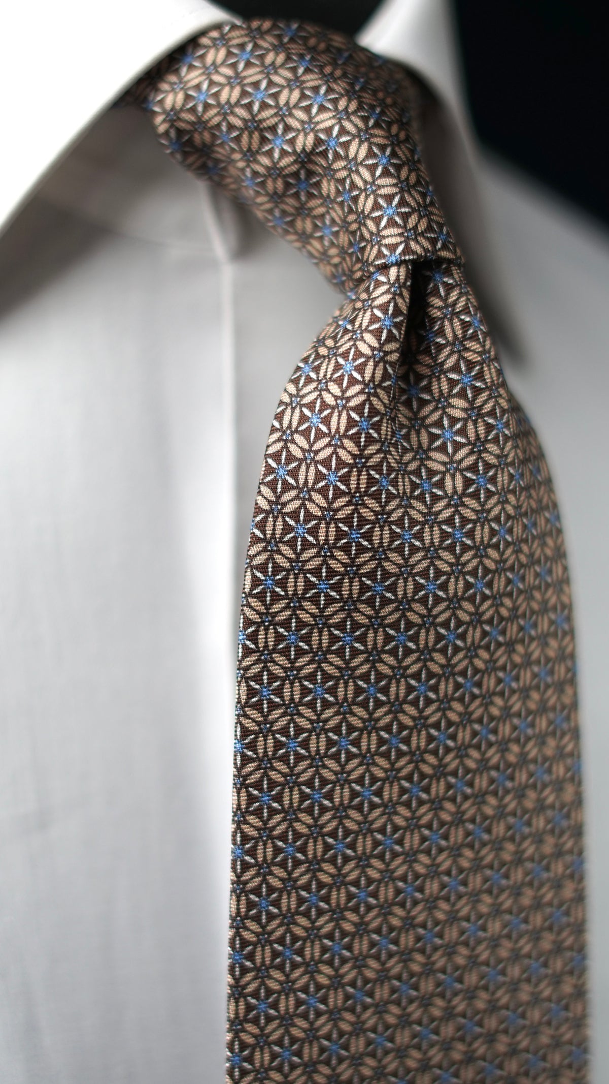 Genova Brown Silk Necktie