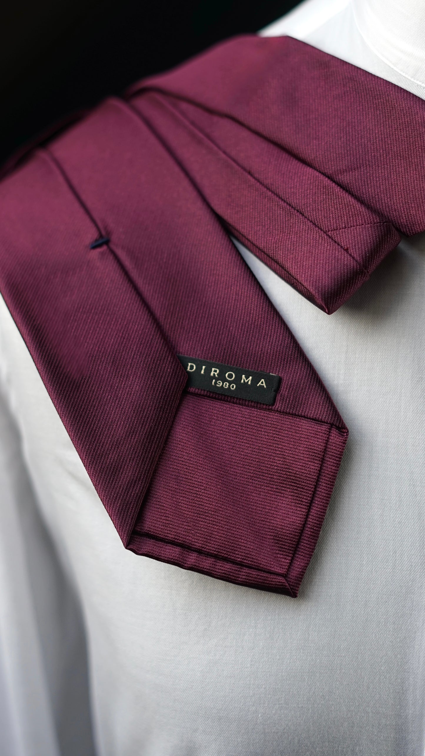 Melanzana Chiara Solida Silk Necktie