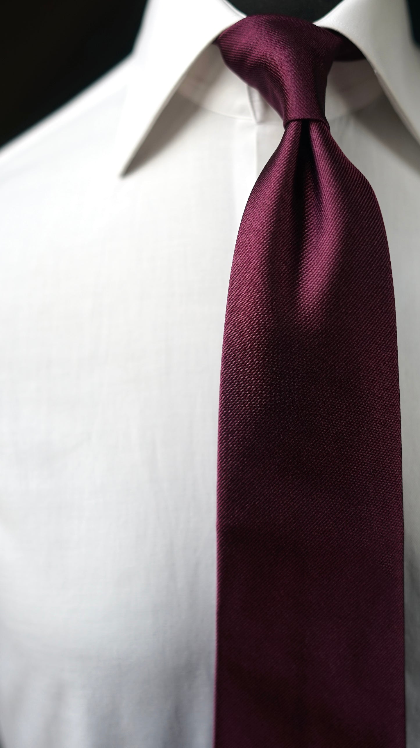 Melanzana Chiara Solida Silk Necktie
