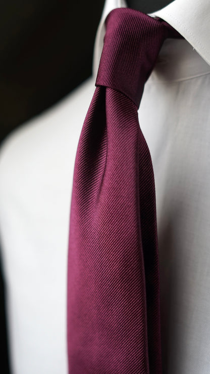 Melanzana Chiara Solida Silk Necktie