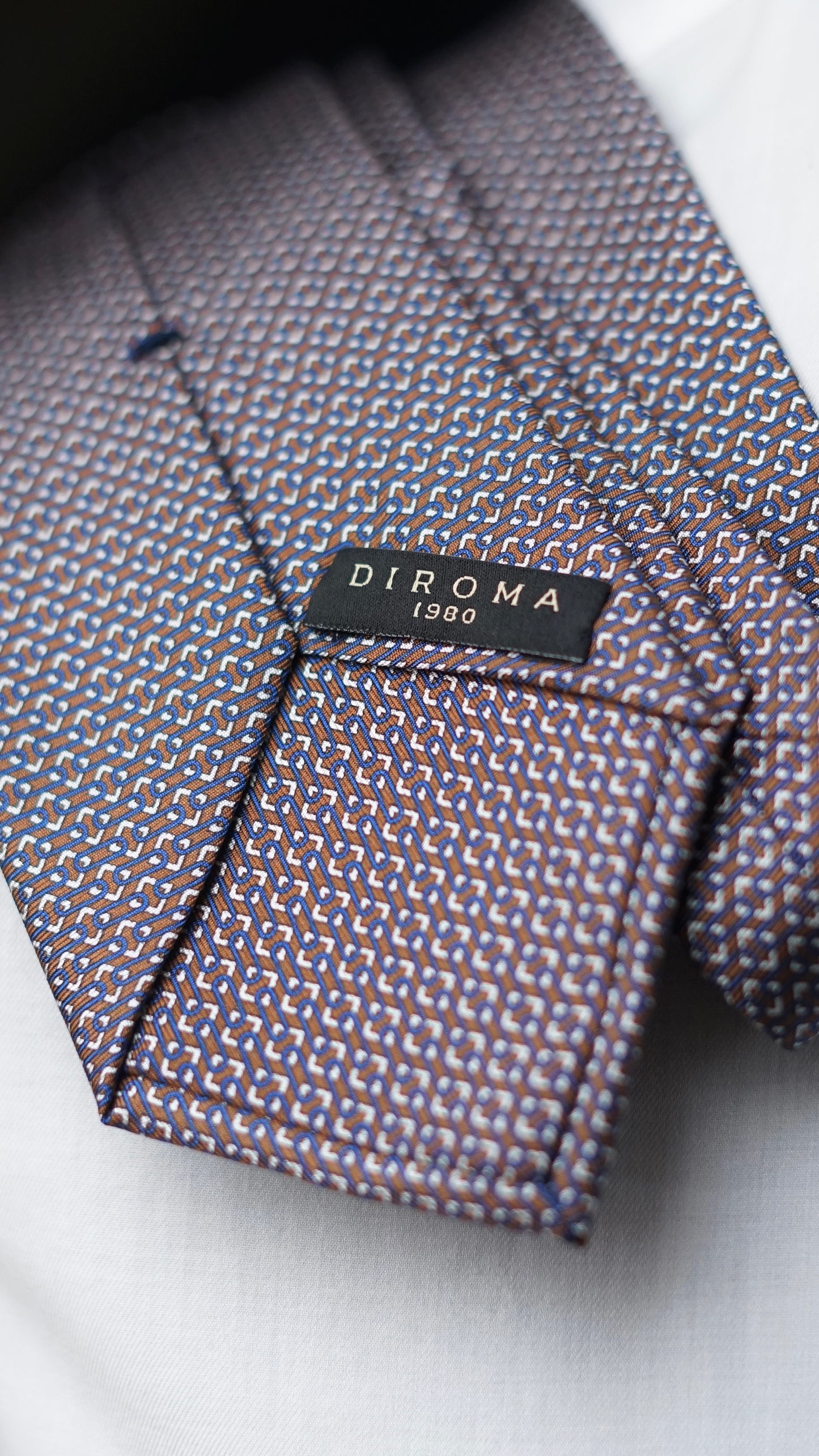 Salvia Brown Silk Necktie