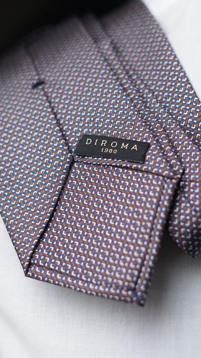 Salvia Brown Silk Necktie